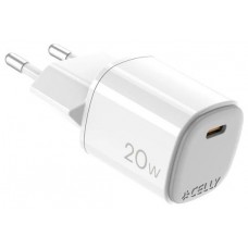 Celly Cargador Gan 1 UsbC 20W WH-IA5 Celly Cargador Gan 1 UsbC 20W WH