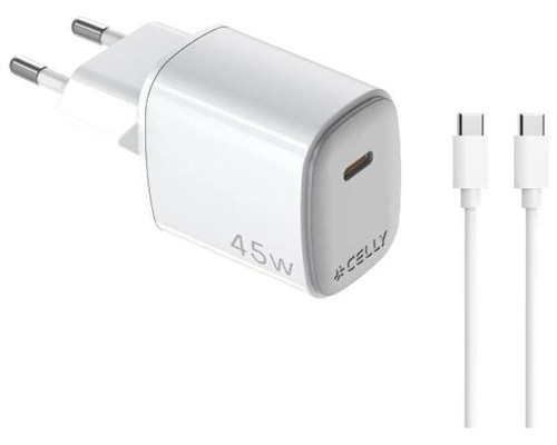 Celly Cargador 45W Usb-C + Cable Usb-C-IA11 Celly Cargador 45W Usb-C + Cable Usb-C
