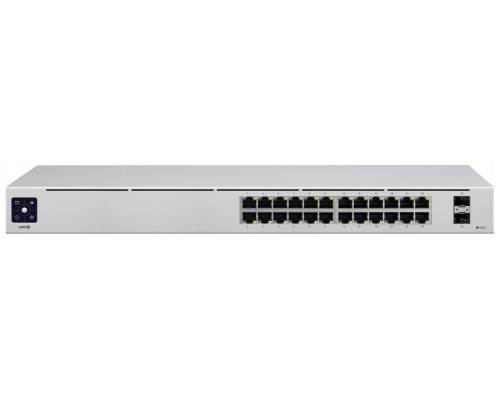 SWITCH GESTIONABLE UBIQUITI USW-24 UNIFI 24Px GIGABIT + 2xSFP 1GB, LAYER 2 GEN2