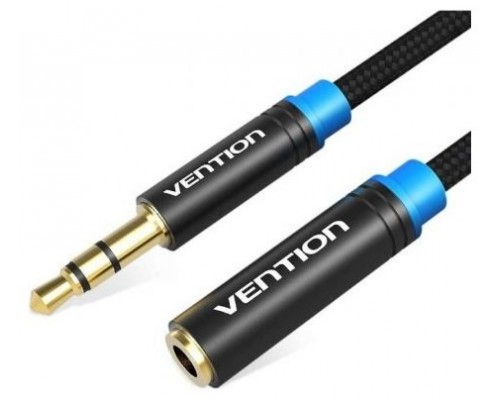 CABLE AUDIO ESTEREO JACK 3.5/M JACK 3.5/H 2 M NEGRO VENTION