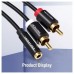 CABLE AUDIO ESTEREO JACK 3.5/H 2xRCA/M 1 M NEGRO VENTION