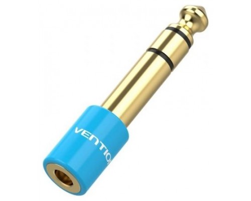 ADAPTADOR AUDIO JACK 6.5/M JACK 3.5/H AZUL VENTION