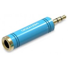 ADAPTADOR AUDIO JACK 6.5/H JACK 3.5/M AZUL VENTION