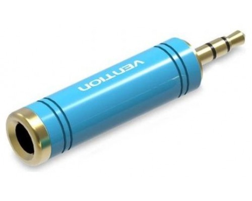 ADAPTADOR AUDIO JACK 6.5/H JACK 3.5/M AZUL VENTION