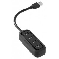 HUB 4 PUERTOS USB 2.0 4xUSB 0.15 M NEGRO VENTION