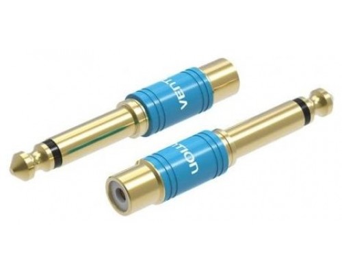 ADAPTADOR AUDIO RCA/H A JACK 6.5/M AZUL VENTION