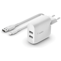 Cargador belkin wcd001vf1mwh 24w 2x usb-20MR Cargador belkin wcd001vf1mwh 24w 2x usb