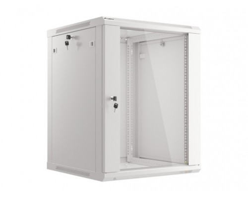 ARMARIO LANBERG MURAL RACK 19" 15U 600X600 FLAT PACK GRIS PUERTA CRISTAL