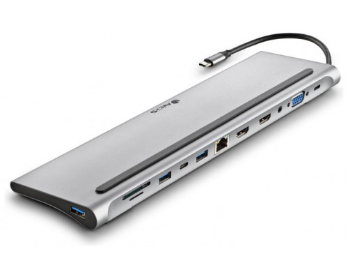 HUB 12 PUERTOS USB-C WONDERDOCK12 GRIS NGS