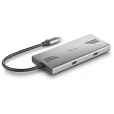 HUB 4 PUERTOS USB-C WONDERDUO-C GRIS NGS