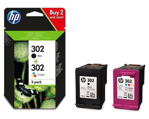 HP Cartucho Multipack 302 Negro+ Color