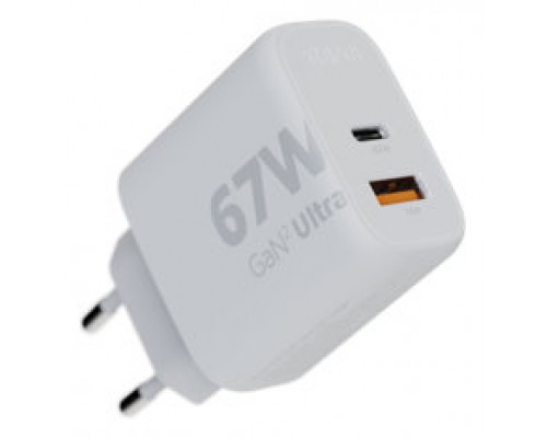 CARGADOR USB DE VIAJE/PARED 67W GAN2 ULTRA WALL TYPE-C/USB 3.0 BLANCO XTORM