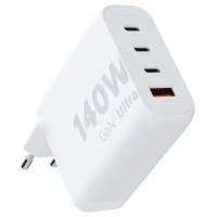 CARGADOR USB DE VIAJE/PARED 140W GAN2 ULTRA WALL 3x TYPE-C/USB 3.0 BLANCO XTORM