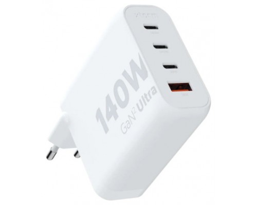 CARGADOR USB DE VIAJE/PARED 140W GAN2 ULTRA WALL 3x TYPE-C/USB 3.0 BLANCO XTORM