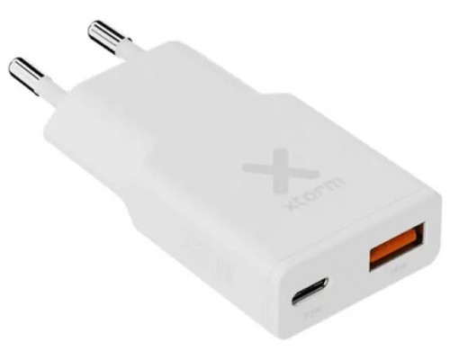 CARGADOR USB DE VIAJE/PARED 33W Go2 SLIMLINE TYPE-C/USB BLANCO XTORM