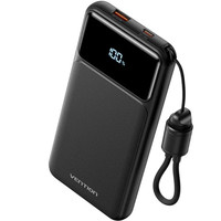 POWER BANK 10000mAh 22.5W + CABLE USB-C NEGRO VENTION