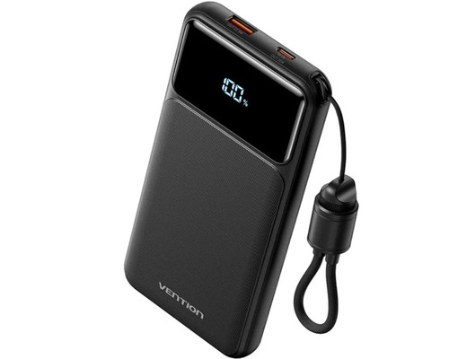 POWER BANK 10000mAh 22.5W + CABLE USB-C NEGRO VENTION-AA9 POWER BANK 10000mAh 22.5W + CABLE USB-C NEGRO VENTION