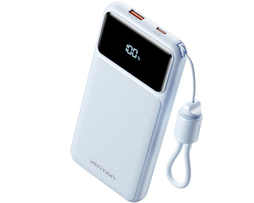 POWER BANK 10000mAh 22.5W + CABLE USB-C BLANCO VENTION-AA9 POWER BANK 10000mAh 22.5W + CABLE USB-C BLANCO VENTION