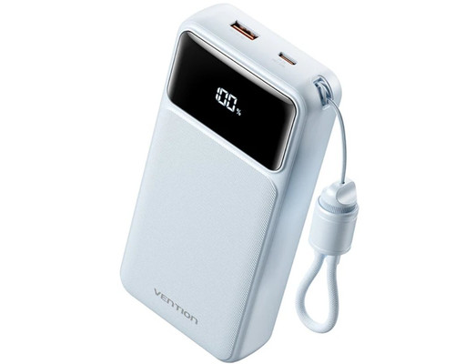 POWER BANK 20000mAh 22.5W + CABLE USB-C BLANCO VENTION