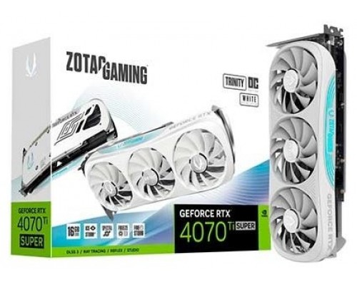 TARJETA GRAFICA ZOTAC RTX 4070TI SUPER TRINITY OC WHITE ED 16GB